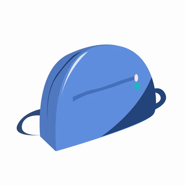 Bag Blue Blue White Background — Vector de stock