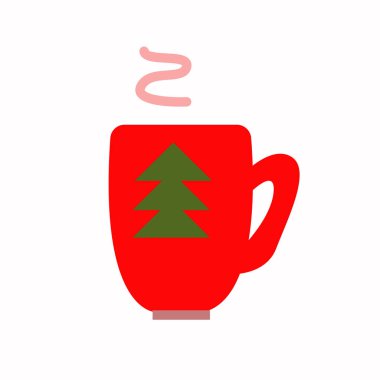 Üzerinde Noel ağacı resmi olan kırmızı bir daire..