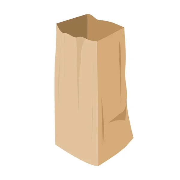O saco de compras de papel é biodegradável. —  Vetores de Stock
