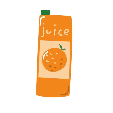 Portakal suyu dolu bir kutu.