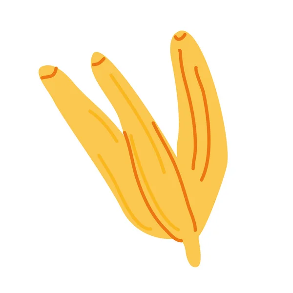 Une Branche Bananes Sur Fond Blanc Dans Style Gribouillage — Image vectorielle
