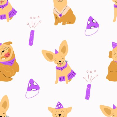 Doğum günü şapkalı köpeklerle kusursuz bir düzen..