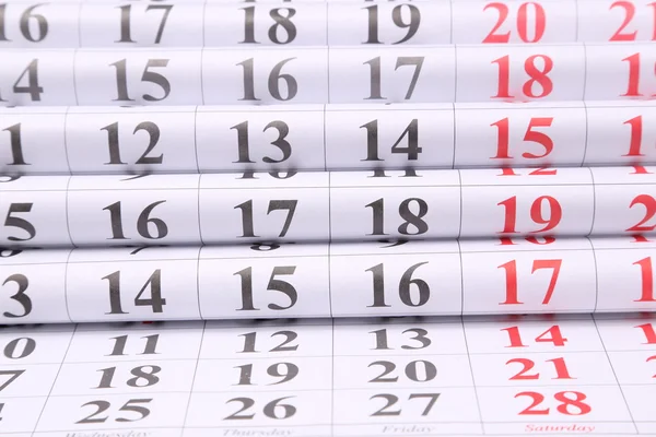 Calendario simple europeo 2015 año — Foto de Stock