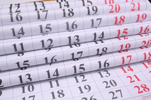 Calendario simple europeo 2015 año — Foto de Stock