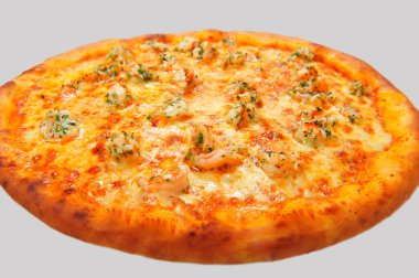 Retrato de sonrientes operador chica del call centerPizza quattro fromaggi ahşap oyun tahtası