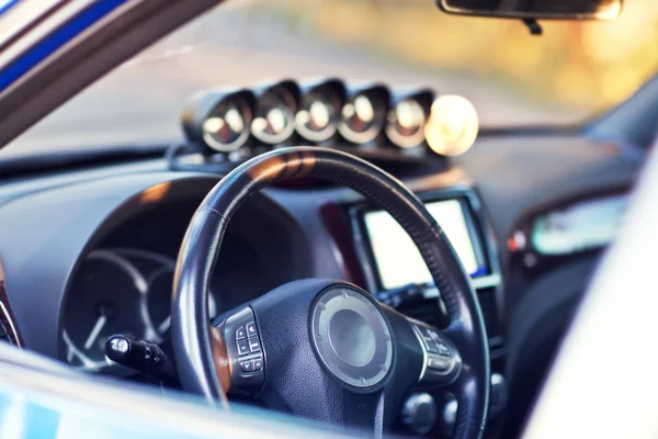 Dashboard of modern sport car — Stock Photo, Image