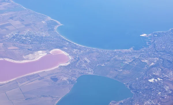 Foto litoral feita a partir de aeronaves — Fotografia de Stock