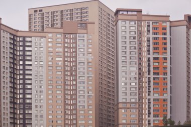 Astana içinde modern konut kompleksi. Kazakistan