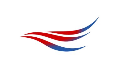 Dalganın renkli düz logo tasarımı.