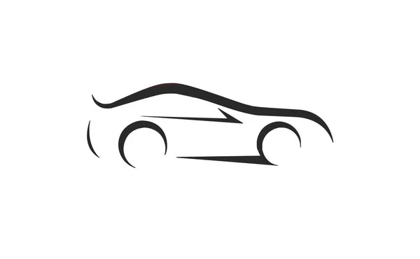 Black Flat Sports Car Icon White Background — Stock Photo, Image