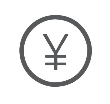 Yaun yassı simgesi beyaz arkaplanda izole edildi.