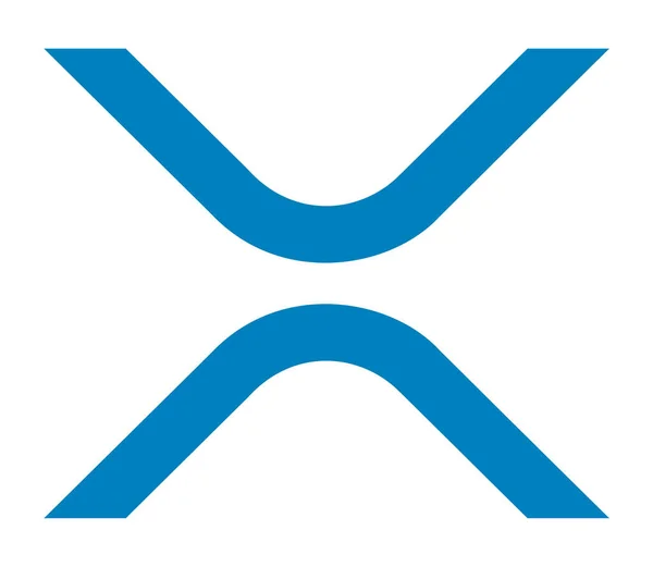 Wellen Flach Blaues Symbol Auf Weißem Hintergrund — Stockfoto