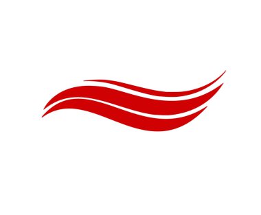 Dalganın kırmızı düz logosu.