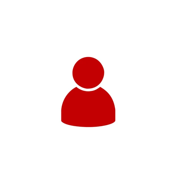 Красная Плоская Икона Человеке Выделена Белом Фоне — стоковое фото