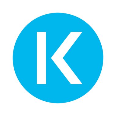 Kava Ağı mavi düz simgesi beyaz arkaplanda izole edildi.