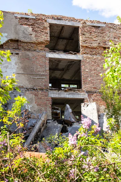 Edificios Abandonados Zona Radiactiva Chernobyl —  Fotos de Stock