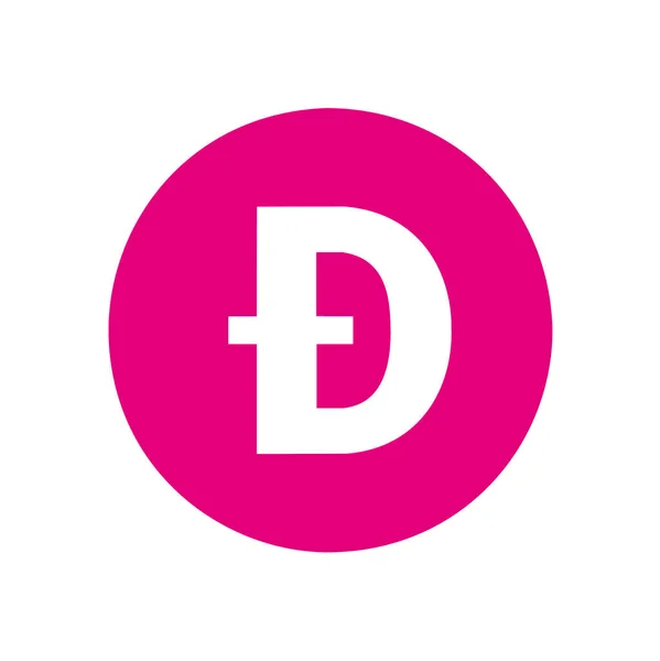 Dogecoin Фиолетовый Плоский Значок Изолирован Белом Фоне — стоковое фото