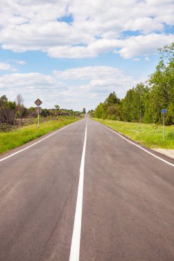 Kahverengi Orman yakınındaki yol Çernobil bölgesindeki radyasyonla kirlenmiş..