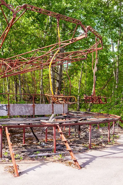 Parque Infantil Con Carrusel Zona Exclusión Chernobyl —  Fotos de Stock