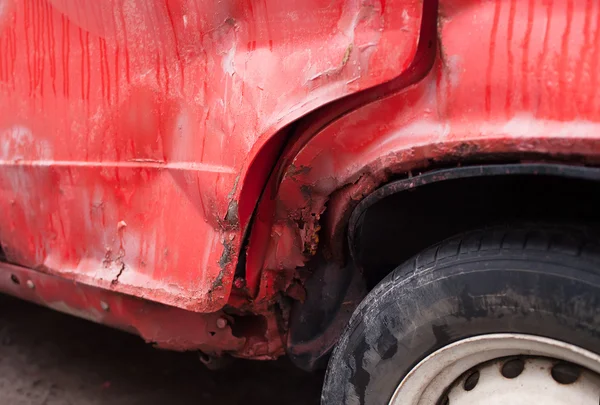 Red rusty car — Stock Photo, Image