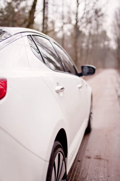 The right side of the white car — Stock Photo, Image