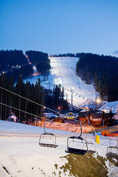 Bukovel ski resort. Ukraine