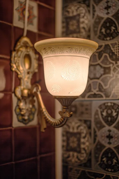 Vintage lamp in boho style — Zdjęcie stockowe