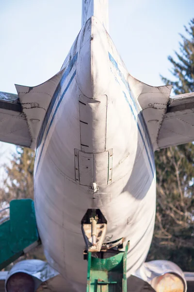 The rear of plane on sky background — Stock Photo, Image