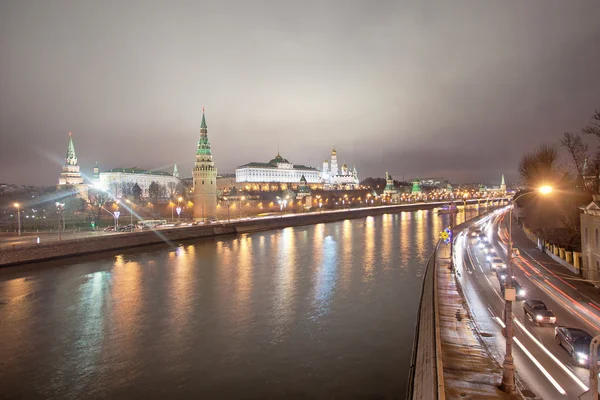 View of the Moscow Kremlin at night. Russia — Stock Photo, Image