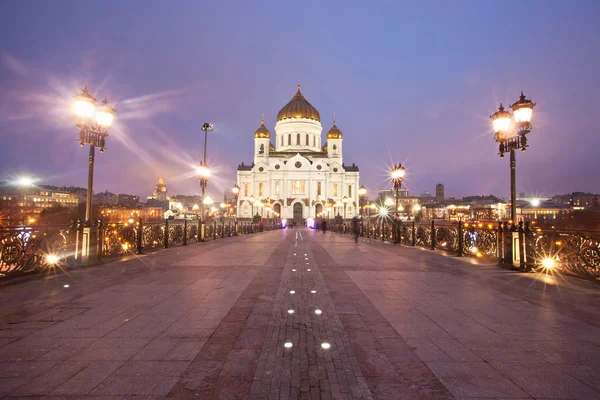 Cathedral of Christ the Savior from the Patriarchal bridge — Stock Photo, Image