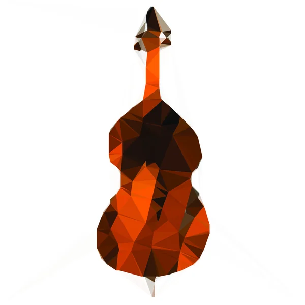 Sílhueta geométrica vetorial de um violoncelo em um fundo branco — Vetor de Stock