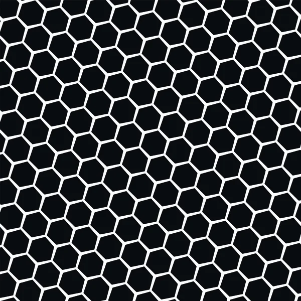 Siyah ve beyaz vektör arı kovanı desen arka plan