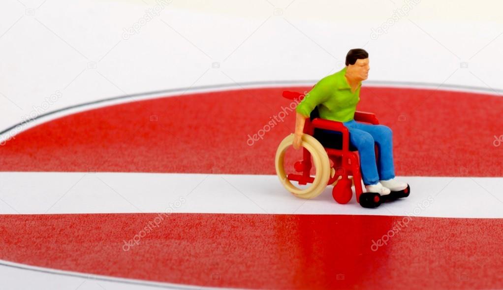 No access symbol for a miniature of  disable man on a wheelchair