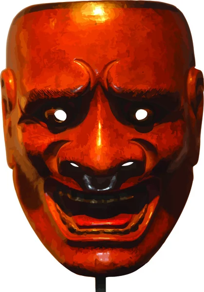 Maschera demoniaca giapponese — Vettoriale Stock