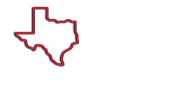 Teksas Bayrak ve Harita Animasyonu Birleşik Devletler Sembol Videosu