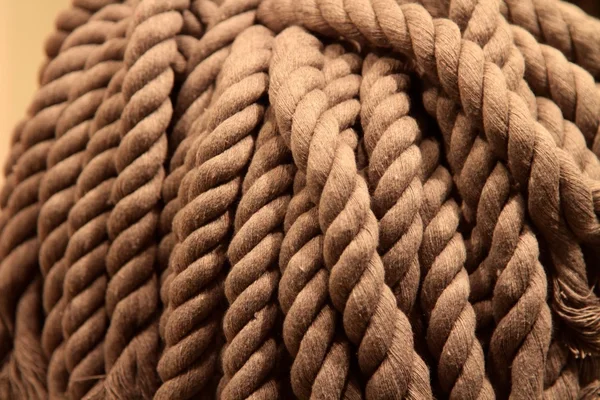 Achtergrond van gedraaide nautische touwen — Stockfoto