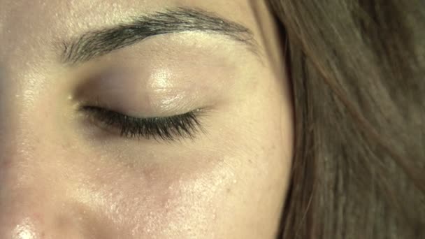 Close-up of woman's eye — Stock Video