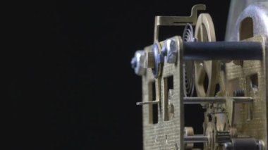 Çalışan bir vintage saat mekanizması Close-Up