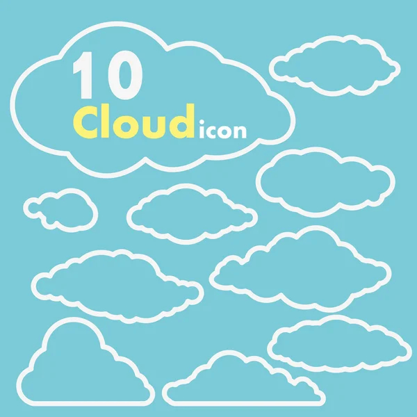 Vector collection of clouds — Stock Vector