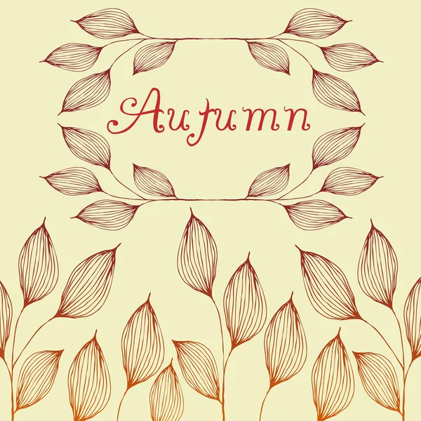 Vector vintage herfst bladeren achtergrond — Stockvector