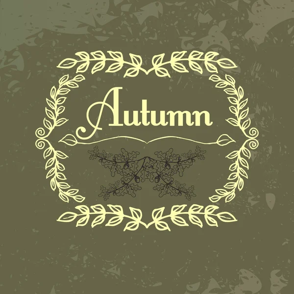 Vector vintage otoño hojas fondo — Vector de stock