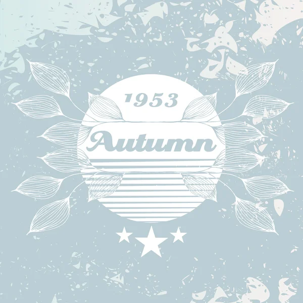 Vector vintage grune herfst bladeren achtergrond — Stockvector