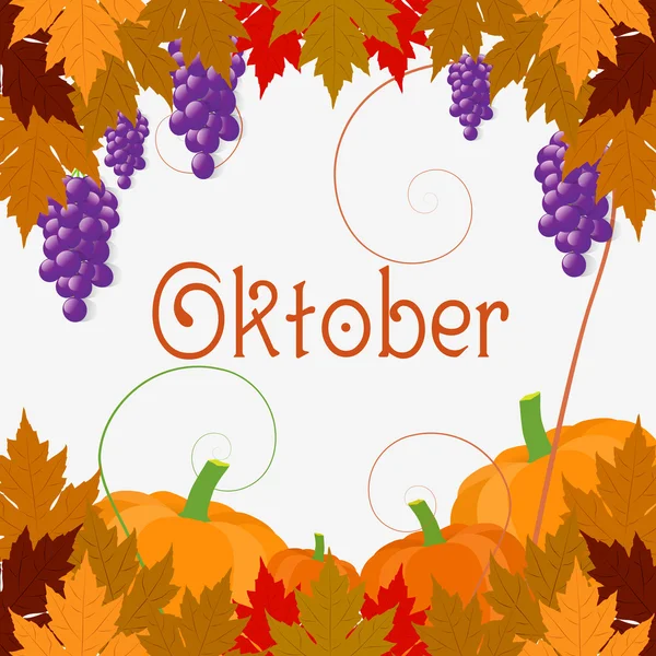 Vektor oktober háttér illutration — Stock Vector