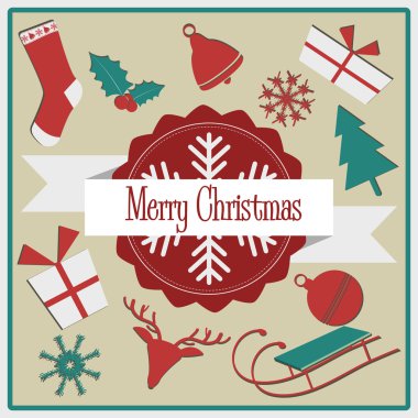 Vektör sevimli Noel kartı