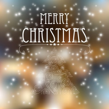 Vektör sevimli kış sahne, Noel kartı