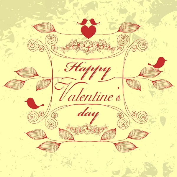 Vector bonito Valentine ilustração — Vetor de Stock