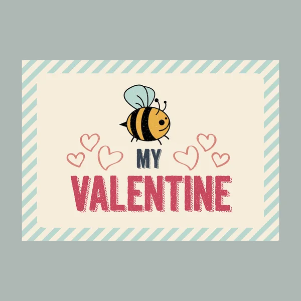 Funny Vector Valentine card design — Stock Vector