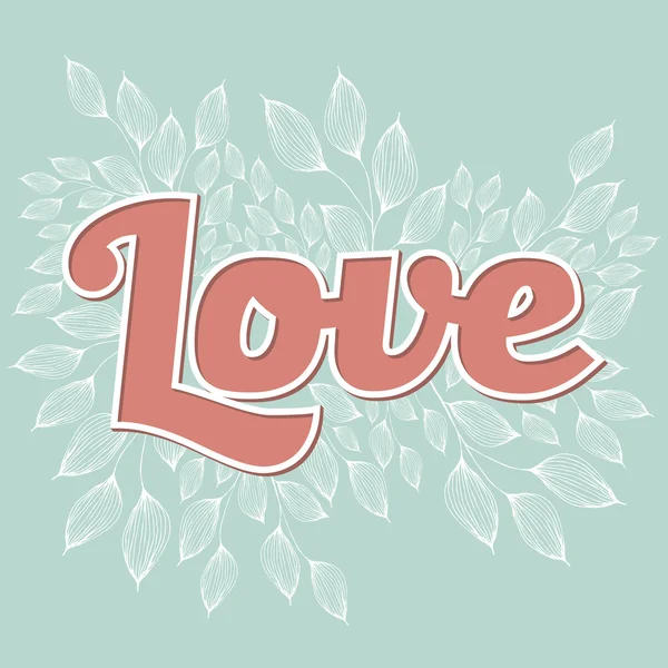 Valentine Love card, diseño de póster — Vector de stock