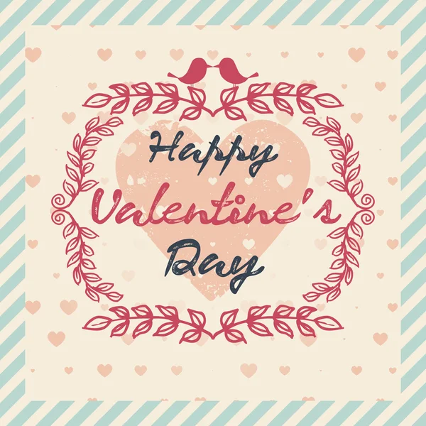 Valentine Vector kaart sjabloonontwerp — Stockvector