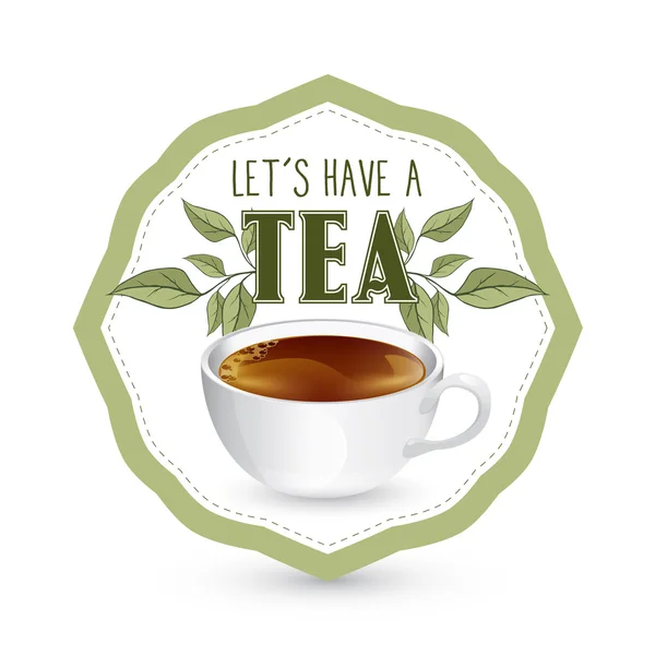Taza de té Ilustración — Vector de stock